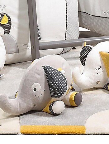 Doudou Eléphant en velours - SAUTHON