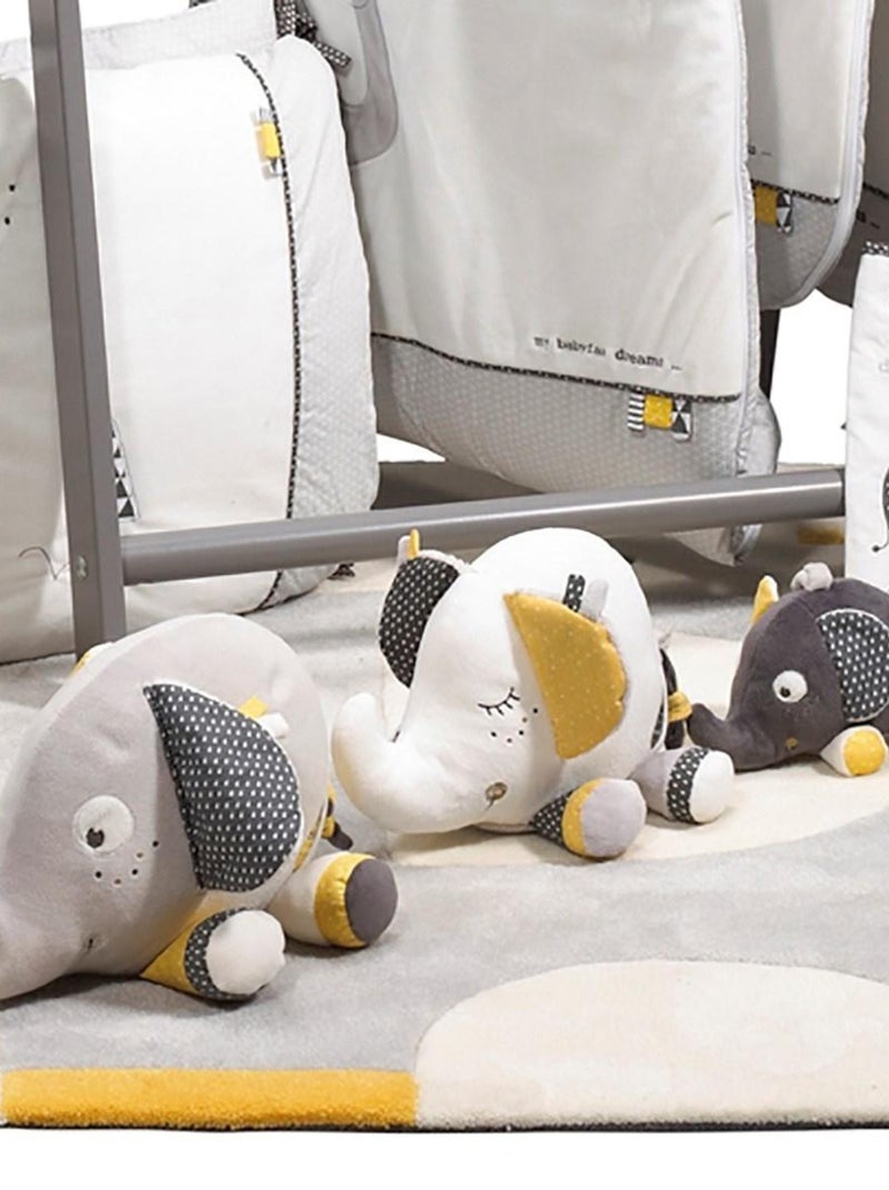 Doudou Eléphant en velours - SAUTHON Gris foncé - Kiabi