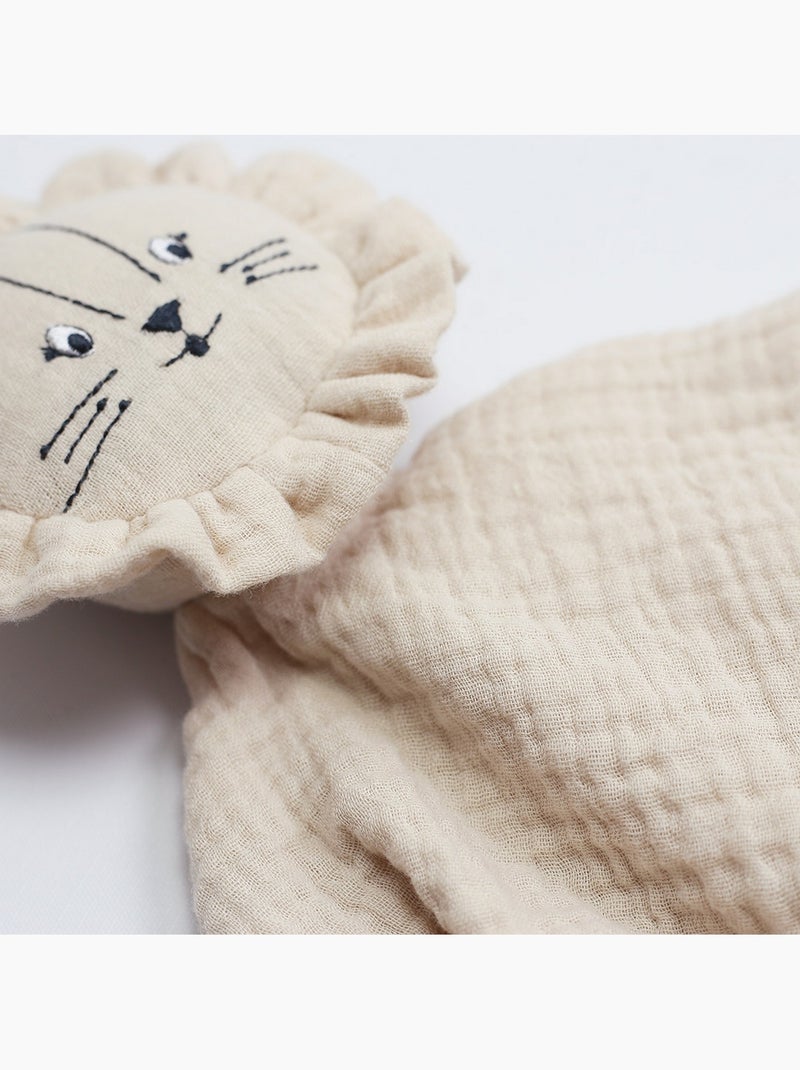 Doudou en mousseline de coton Beige - Kiabi