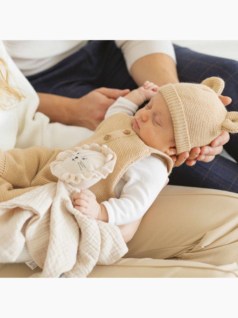 Doudou en mousseline de coton Beige - Kiabi