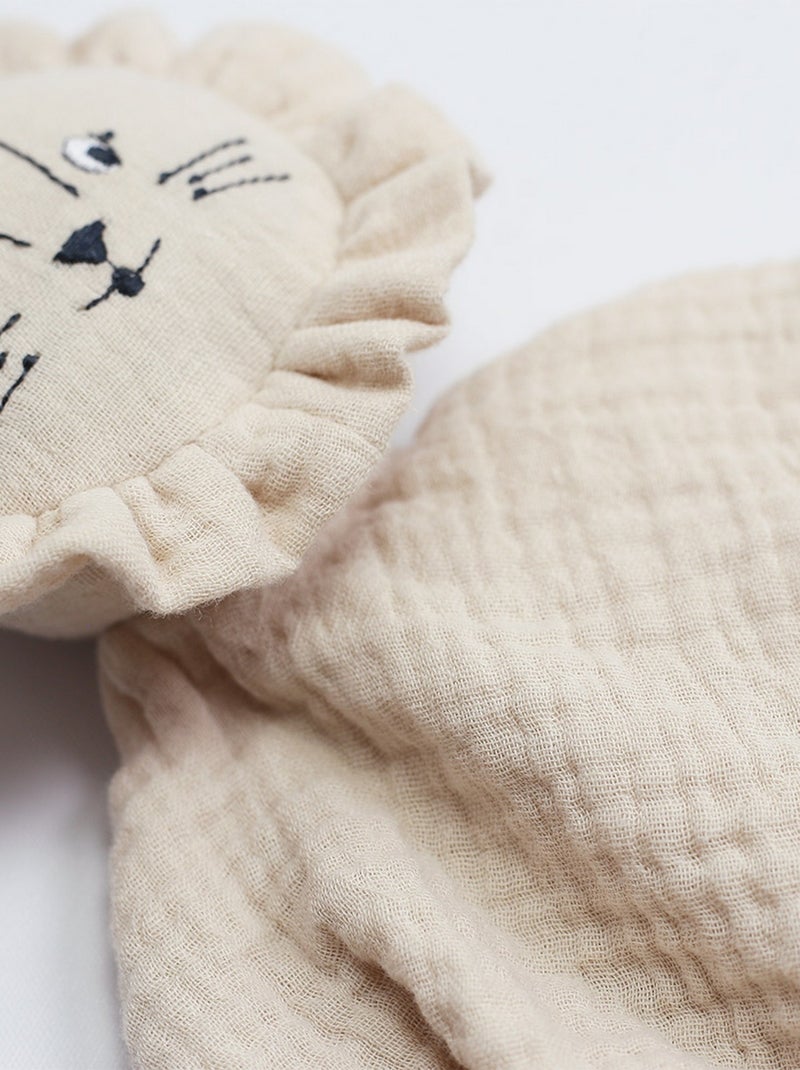 Doudou en mousseline de coton Marron clair - Kiabi