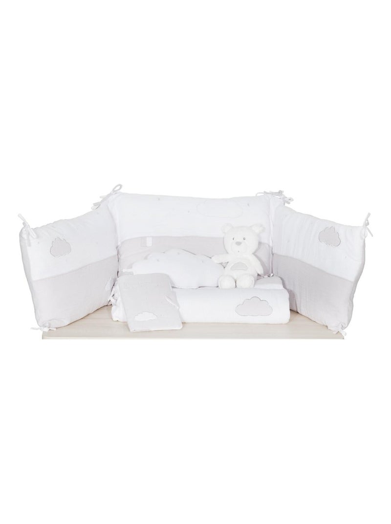 Doudou en velours - SAUTHON Blanc Gris - Kiabi