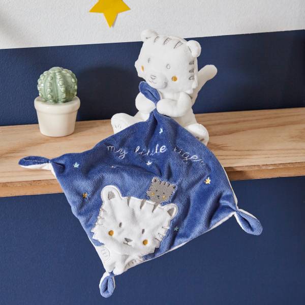 Doudou En Velours Tigre Bebe Garcon Bleu Kiabi 8 00