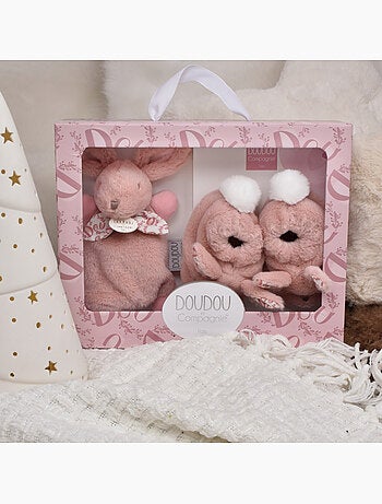 Doudou et Compagnie - Coffret Chaussons et Doudou