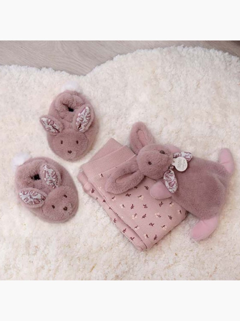 Doudou et Compagnie - Coffret Chaussons et Doudou Rose - Kiabi