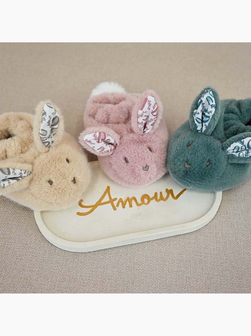 Doudou et Compagnie - Coffret Chaussons et Doudou Rose - Kiabi