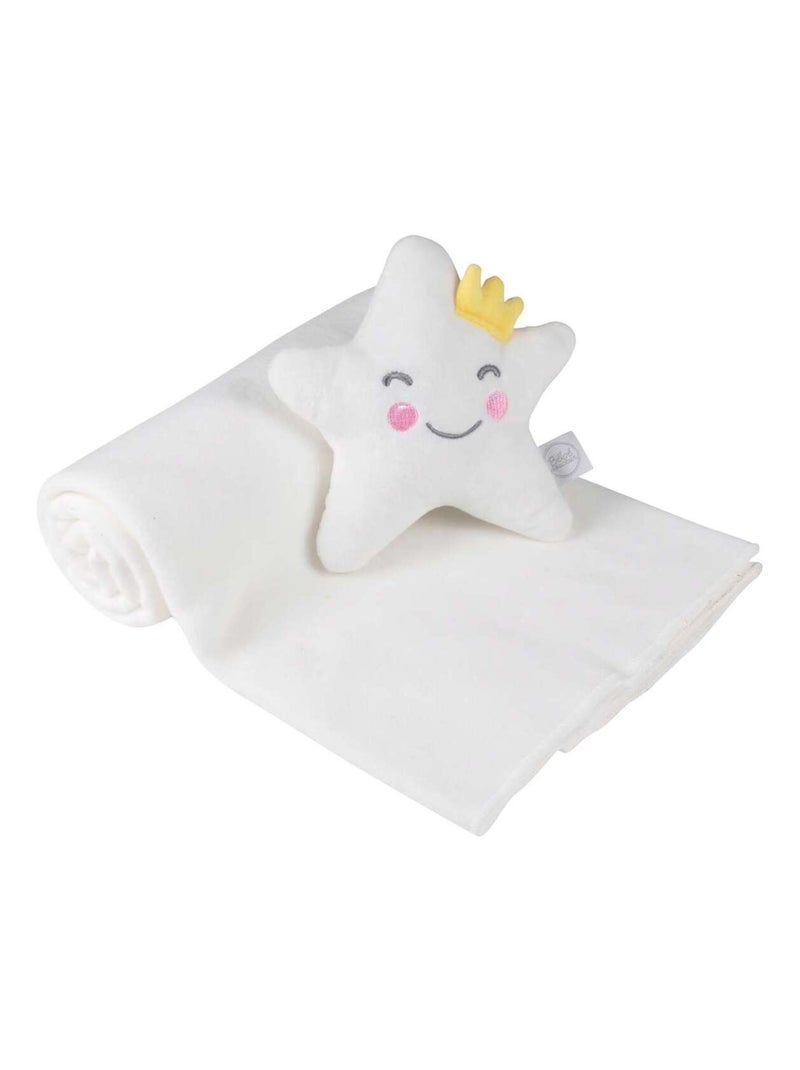 Doudou et son plaid blanc Blanc - Kiabi
