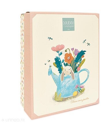 Doudou hochet lapin Ciboulette polyester collection DANS MON JARDIN