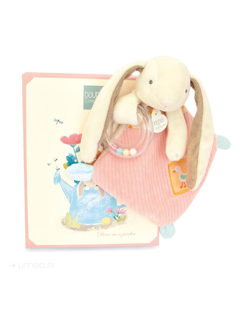 Doudou hochet lapin Ciboulette polyester collection DANS MON JARDIN Multicolore - Kiabi
