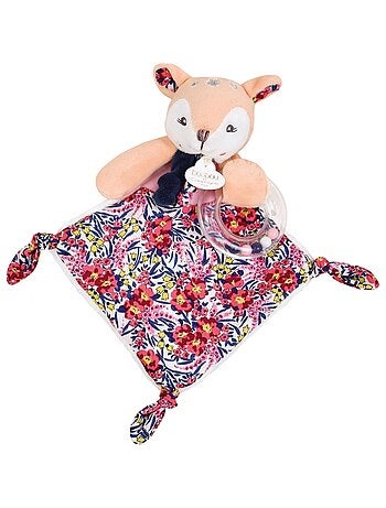 Doudou hochet polyester collection BOH'AIME Faon