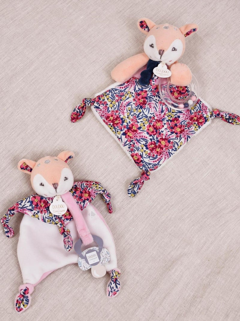 Doudou hochet polyester collection BOH'AIME Faon Multicolore - Kiabi