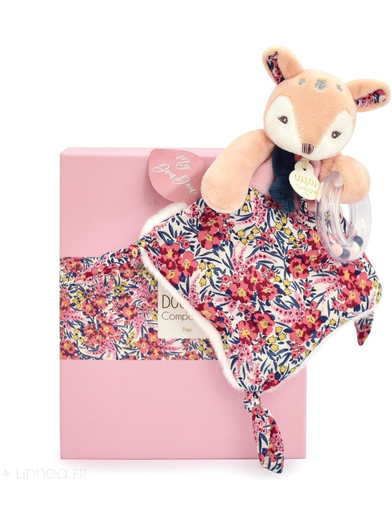 Doudou hochet polyester collection BOH'AIME Faon Multicolore - Kiabi