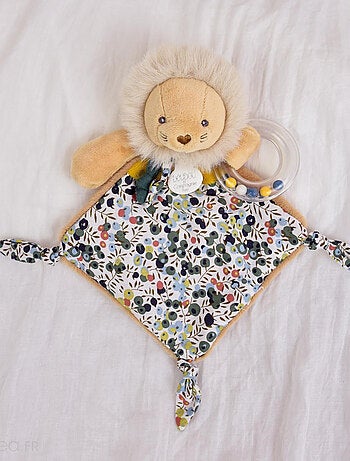 Doudou hochet polyester collection BOH'AIME Lion