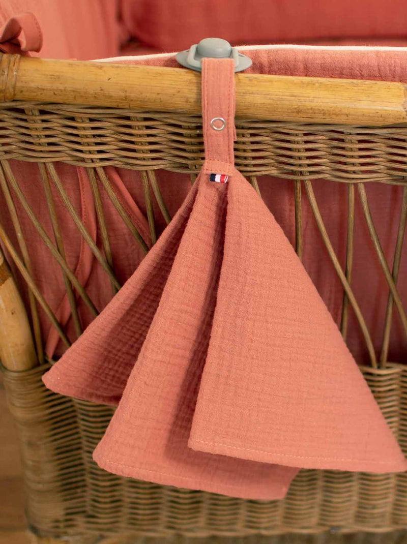 Doudou lange attache tétine en gaze de coton, Jeanne SEVIRA KIDS Marron - Kiabi