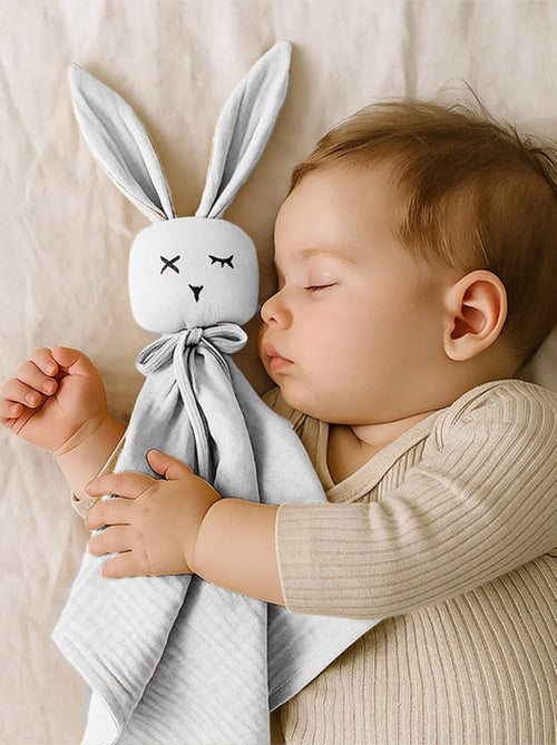 Doudou Lange en Coton Bio Blanc - Kiabi
