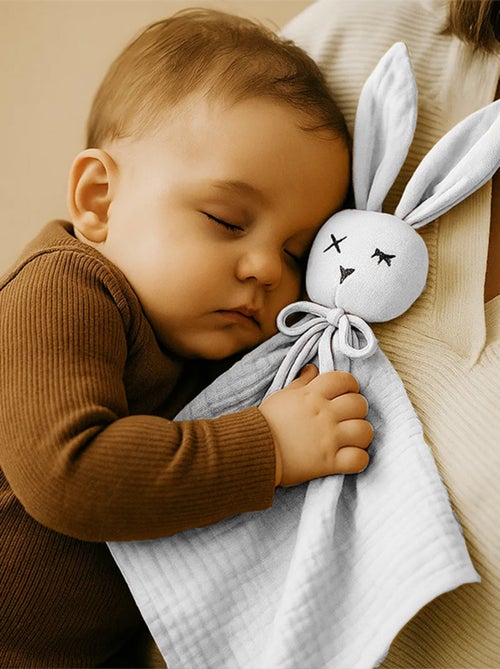 Doudou Lange en Coton Bio Blanc - Kiabi