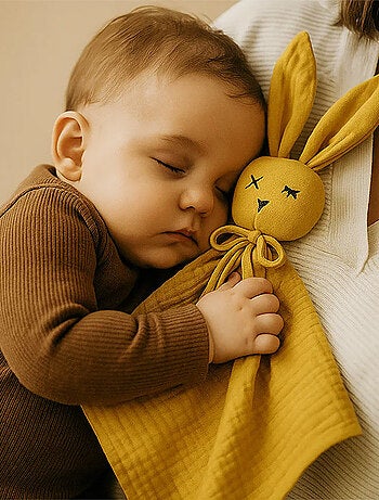 Doudou Lange en Coton Bio Rose