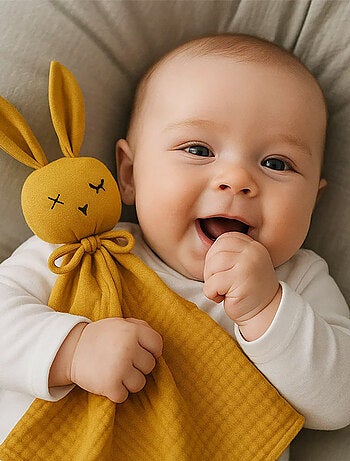 Doudou Lange en Coton Bio Rose