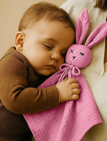 Doudou Lange en Coton Bio Rose