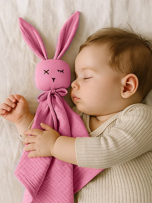 Doudou Lange en Coton Bio Rose - Kiabi