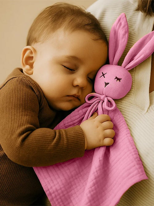 Doudou Lange en Coton Bio Rose - Kiabi