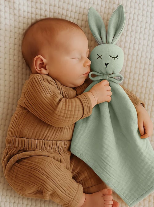Doudou Lange en Coton Bio Vert - Kiabi