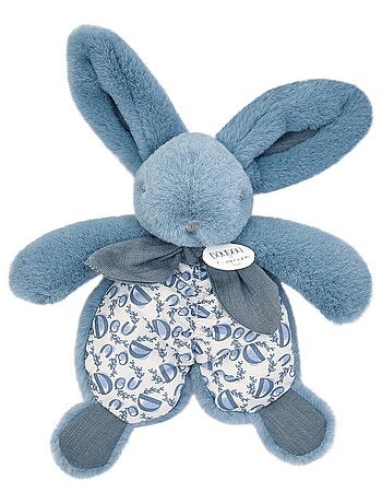 Doudou lapin bleu 18 cm
