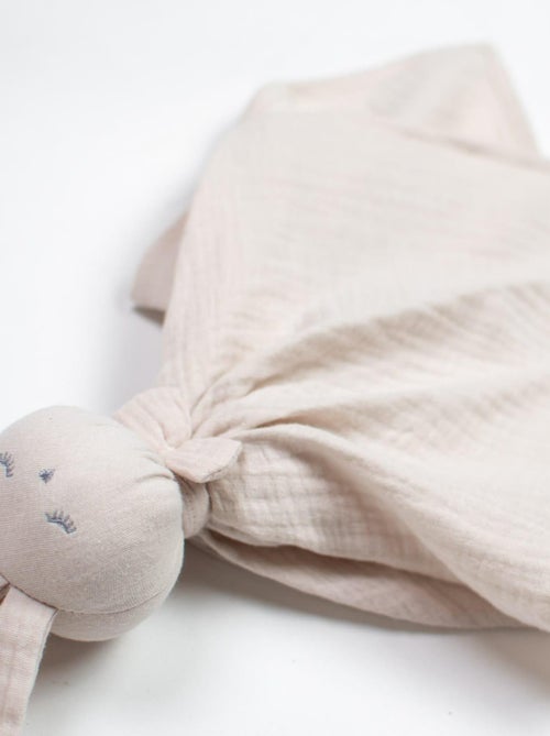 Doudou Lapin  en gaze de coton, Jeanne SEVIRA KIDS - Kiabi