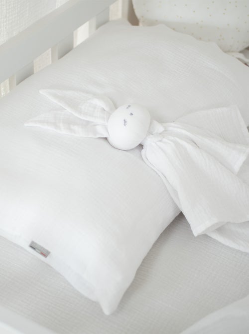 Doudou Lapin  en gaze de coton, Jeanne SEVIRA KIDS - Kiabi
