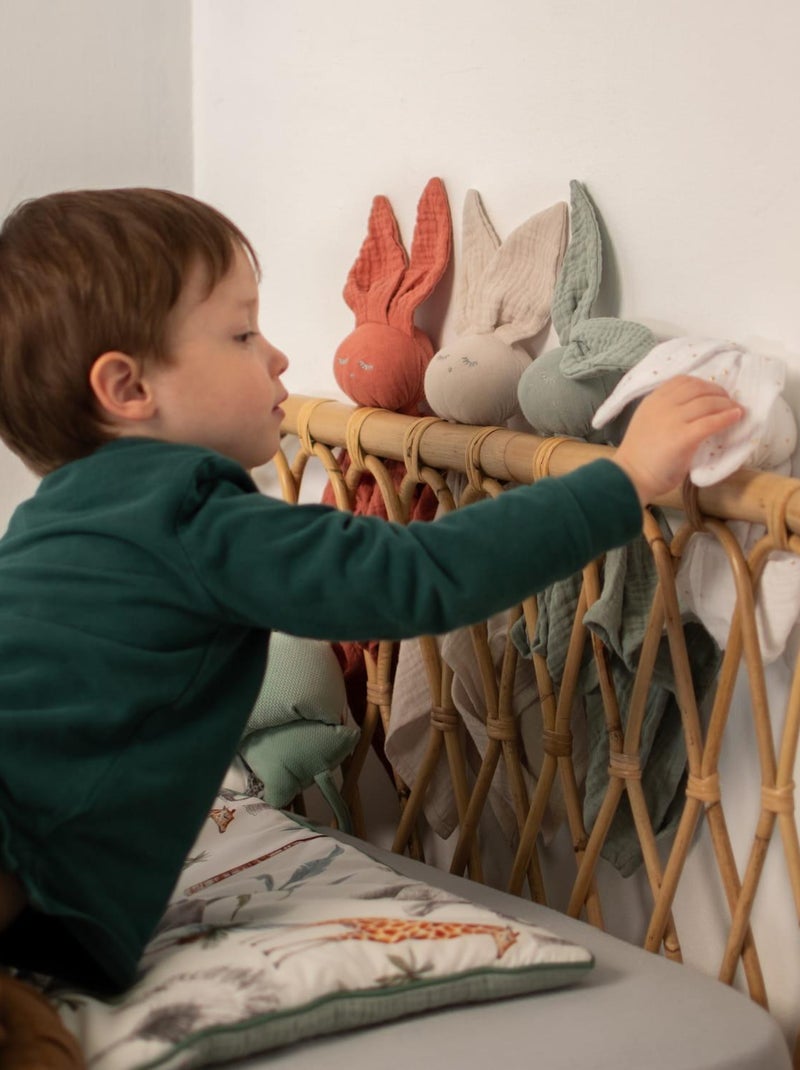 Doudou Lapin  en gaze de coton, Jeanne SEVIRA KIDS Ecru - Kiabi