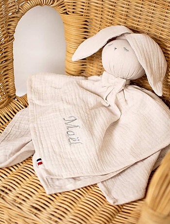 Doudou Lapin en gaze de coton, Jeanne SEVIRA KIDS