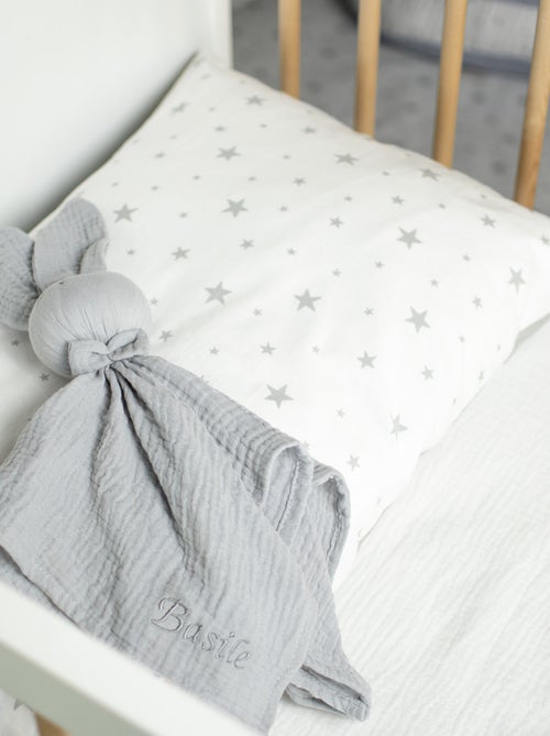 Doudou Lapin  en gaze de coton, Jeanne SEVIRA KIDS - Kiabi