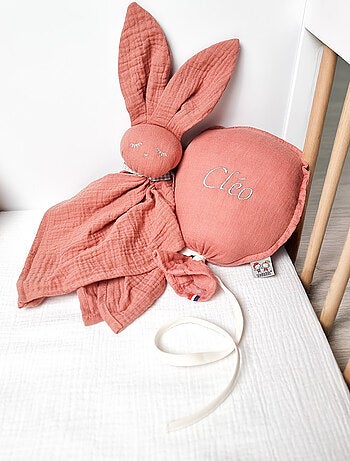 Doudou Lapin en gaze de coton, Jeanne SEVIRA KIDS