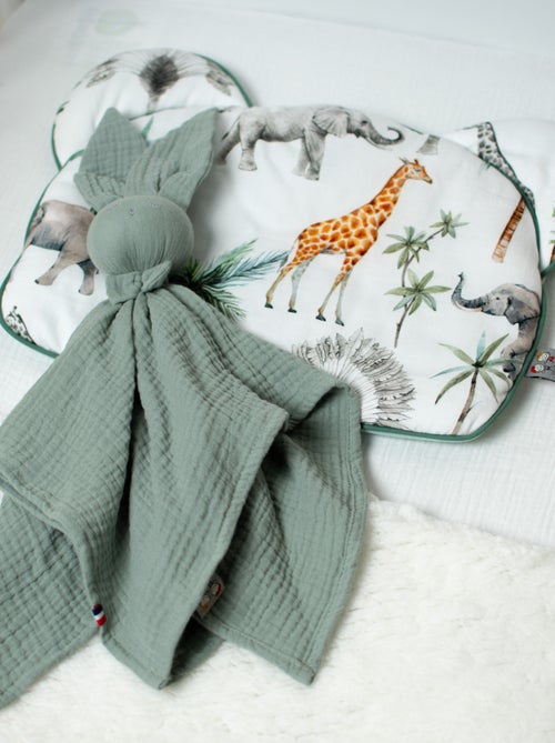 Doudou Lapin  en gaze de coton, Jeanne SEVIRA KIDS - Kiabi