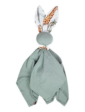 Doudou lapin en gaze de coton, Safari SEVIRA KIDS