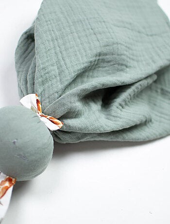 Doudou lapin en gaze de coton, Safari SEVIRA KIDS