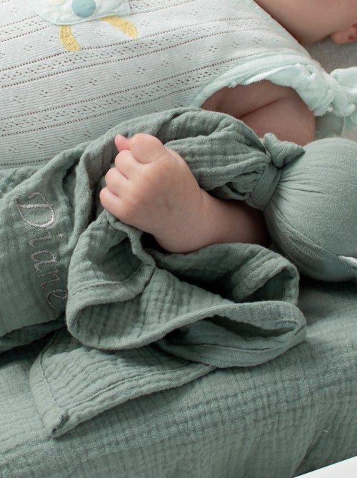 Doudou lapin  en gaze de coton, Safari SEVIRA KIDS - Kiabi