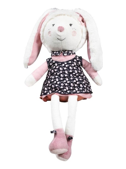 Doudou lapin grand modèle en velours - - Kiabi
