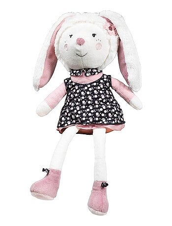 Doudou lapin grand modèle en velours - SAUTHON