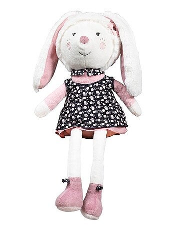 Doudou lapin grand modèle en velours - SAUTHON