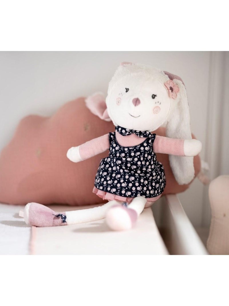 Doudou lapin grand modèle en velours - SAUTHON Blanc - Kiabi