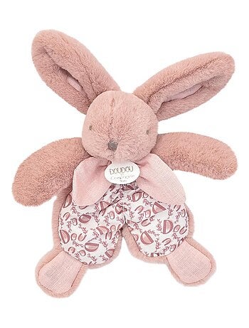 Doudou lapin rose 18 cm