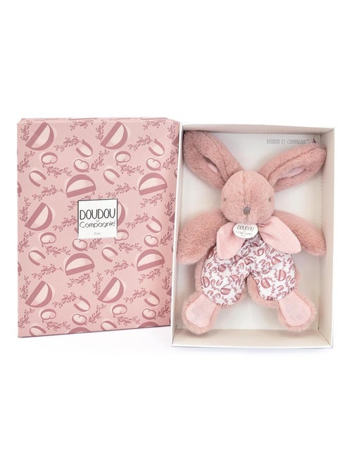 Doudou lapin rose 18 cm - Kiabi