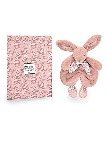 Doudou lapin rose poudré 29 cm