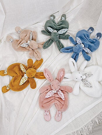 Doudou lapin rose poudré 29 cm