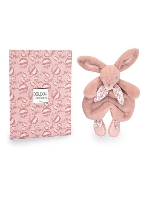 Doudou lapin rose poudré 29 cm - Kiabi