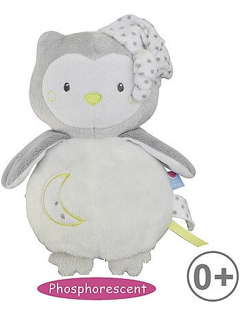 DOUDOU MAGIDOUX CHOUETTE GRISE ANIS