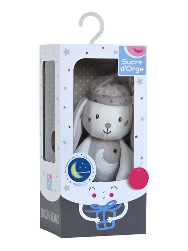 DOUDOU MAGIDOUX LAPIN VELOURS DOUX Gris - Kiabi