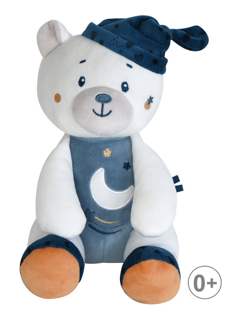 DOUDOU MAGIDOUX OURS VELOURS DOUX Bleu - Kiabi