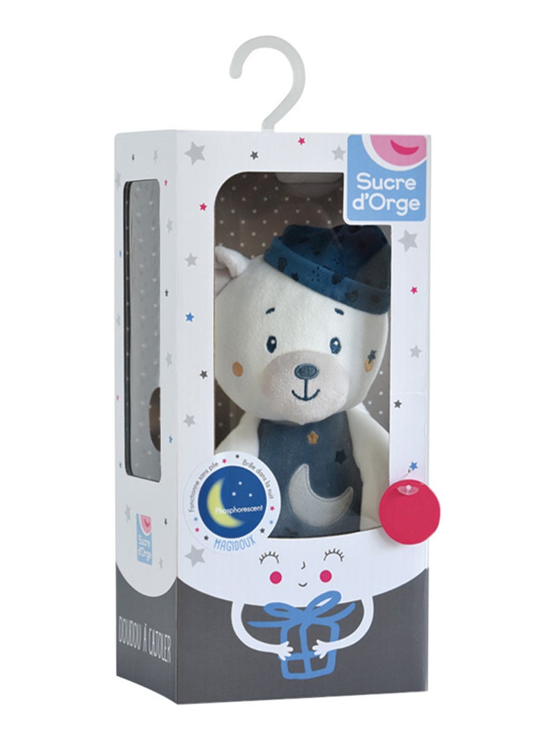 DOUDOU MAGIDOUX OURS VELOURS DOUX Bleu - Kiabi